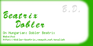 beatrix dobler business card